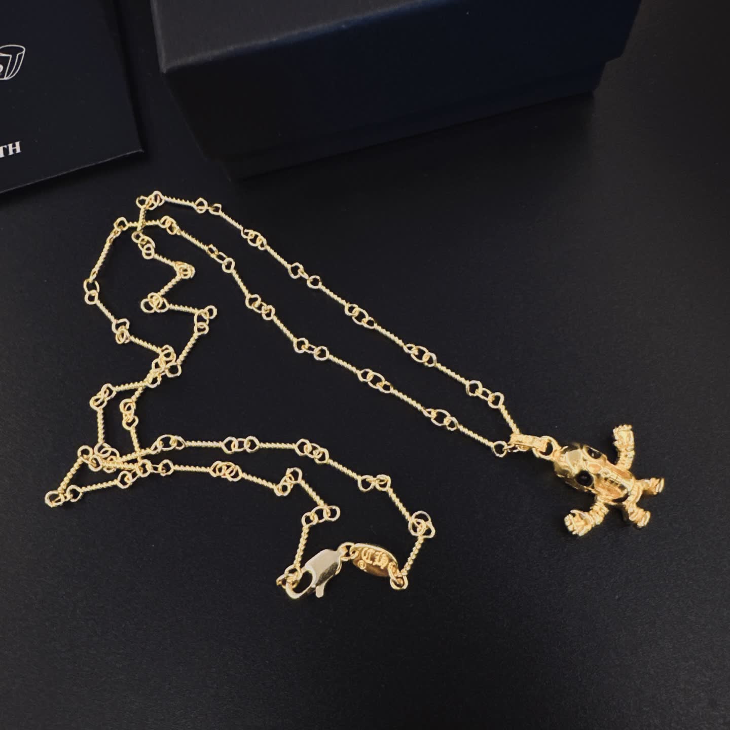 Chrome Hearts Gold Tone Pendant Necklace